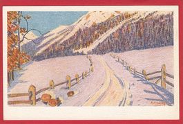 BEI SCANFS, OBER ENGADIN, KÜNSTLERKARTE A. CHRISTOFFEL