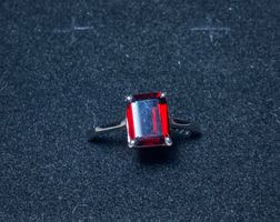 Granat Ring Silber 925 vergoldet 💎✨