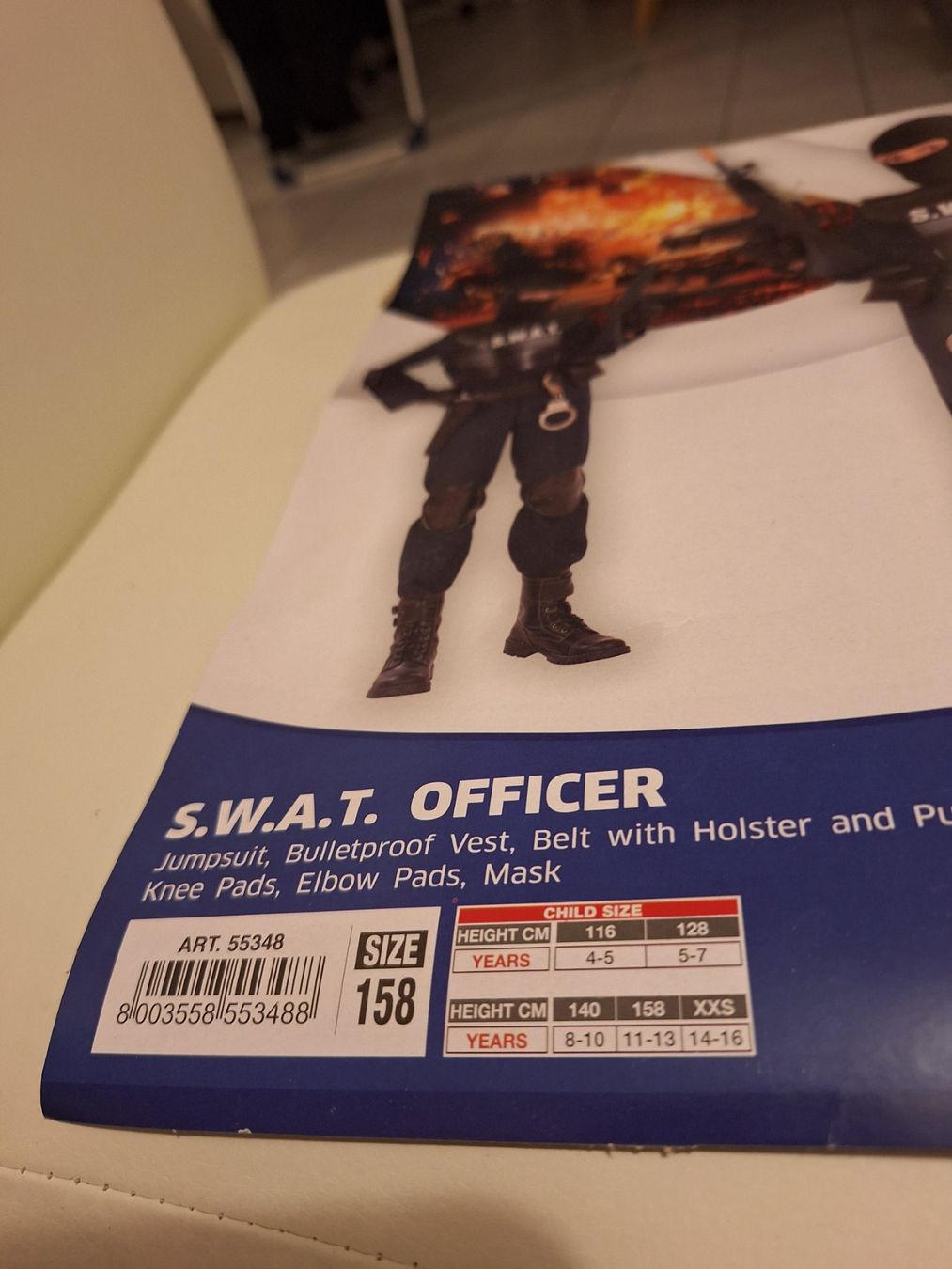 Costumi: Fasnachtskostüm S.W.A.T. Agend Gr.158 NEU – Nuovo e nell'imballaggio originale da Biberist venduto da rospel 1