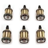 6x Vintage Lampenfuß Sockel E27 Fassung