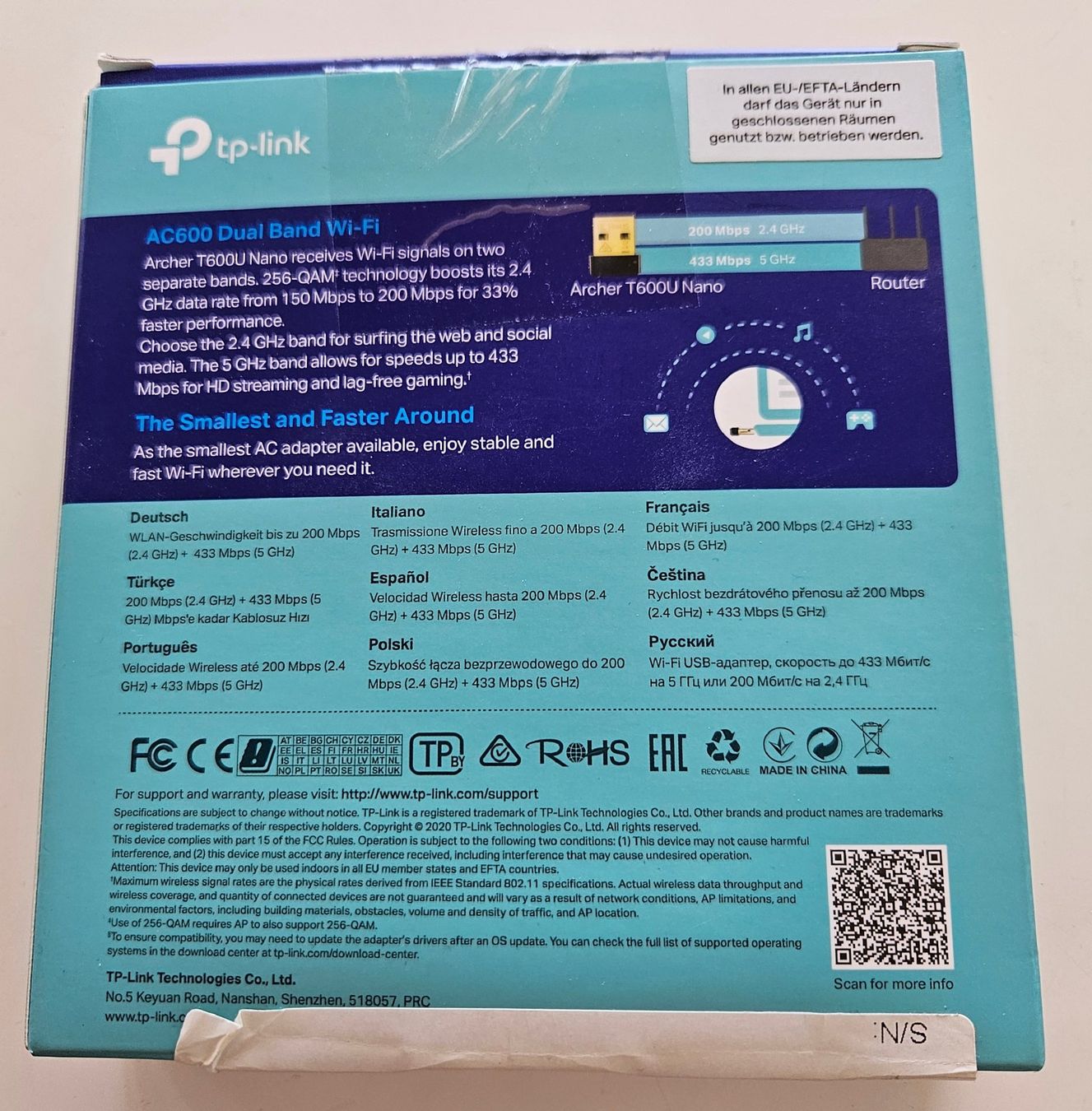 TP-Link Unità & Adattatore: TP-Link AC600 Nano Wi-Fi Usb Adapter – Nuovo e nell'imballaggio originale da Lausanne venduto da FamilleCool 3