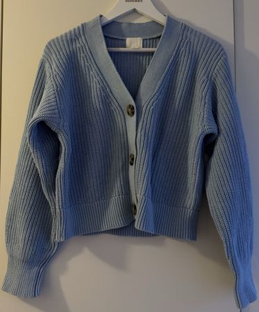 H&M Strickjacke/Cardigan hellblau, Grösse XS