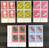 1957 Pro Juventute Viererblöcke Postfrisch ** mit Tabs