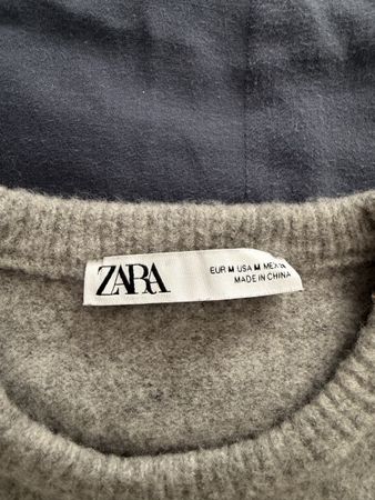 Zara Kurzarm Pullover grau Grösse M guter Zustand