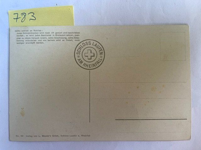 Cartoline postali: alte Ansichtskarte Rheinfall Schloss Laufen – Usato da Niederwil AG venduto da dahu75 1