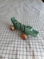 Wooden baby toy crocodile with wheels 9-24 months