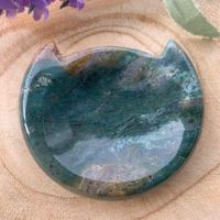 ✲ Moosachat Katzen Schale ✲ 138g/72mm Handgeschnitzt