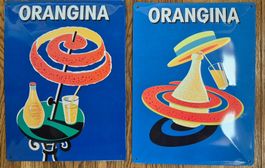 2 x Orangina Relief Blechschild 30 x 40 cm