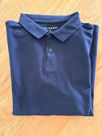 Primark Men's Navy Polo Shirt, Size S, Short Sleeve