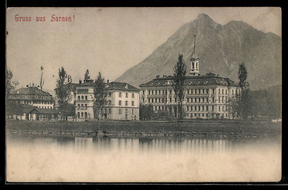 Cartoline postali: AK Sarnen, Uferpartie mit Gebäuden – Usato da Berlin venduto da bartko-reher