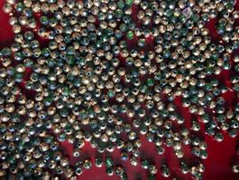 Lot 6 mm Glasperlen facettiert – teils electroplated silber