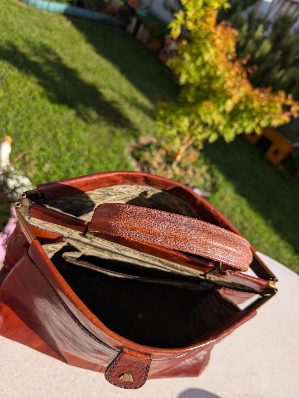 Taschen: Elegante Ledertasche "Le Bridge", Braun – Gebraucht aus Cugnasco von tizianaq 6