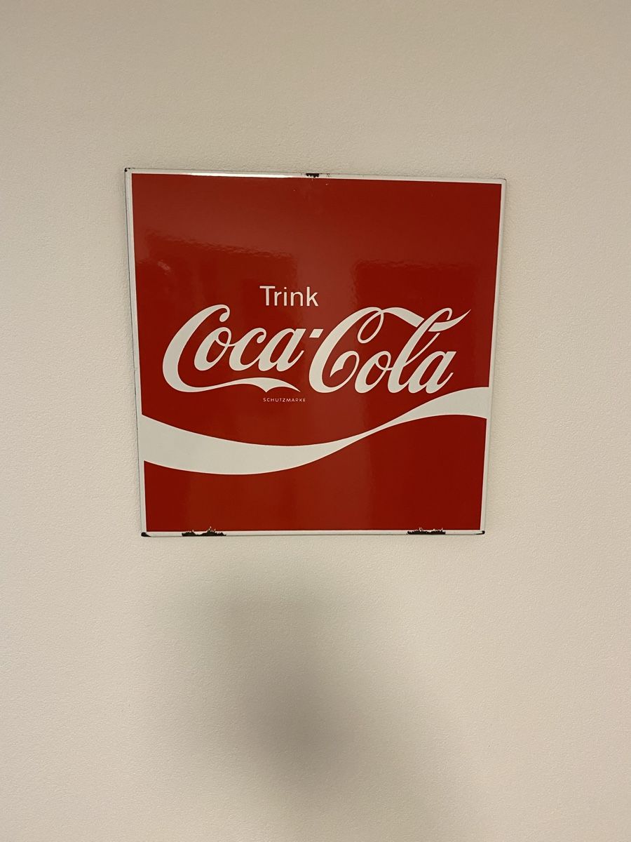 Coca-Cola Insegne: Coca Cola Emailschild Schild Email Original 1973 – Usato da Castasegna venduto da duck007