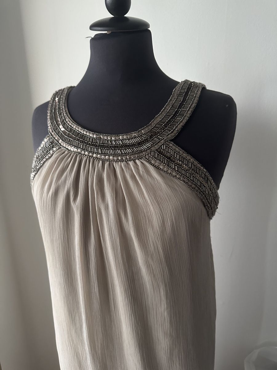 Mango Vestiti: Kleid Mango Suit beige mit Perlenbesatz – Nuovo (secondo la descrizione) da Wohlen AG venduto da jes_9c79 2