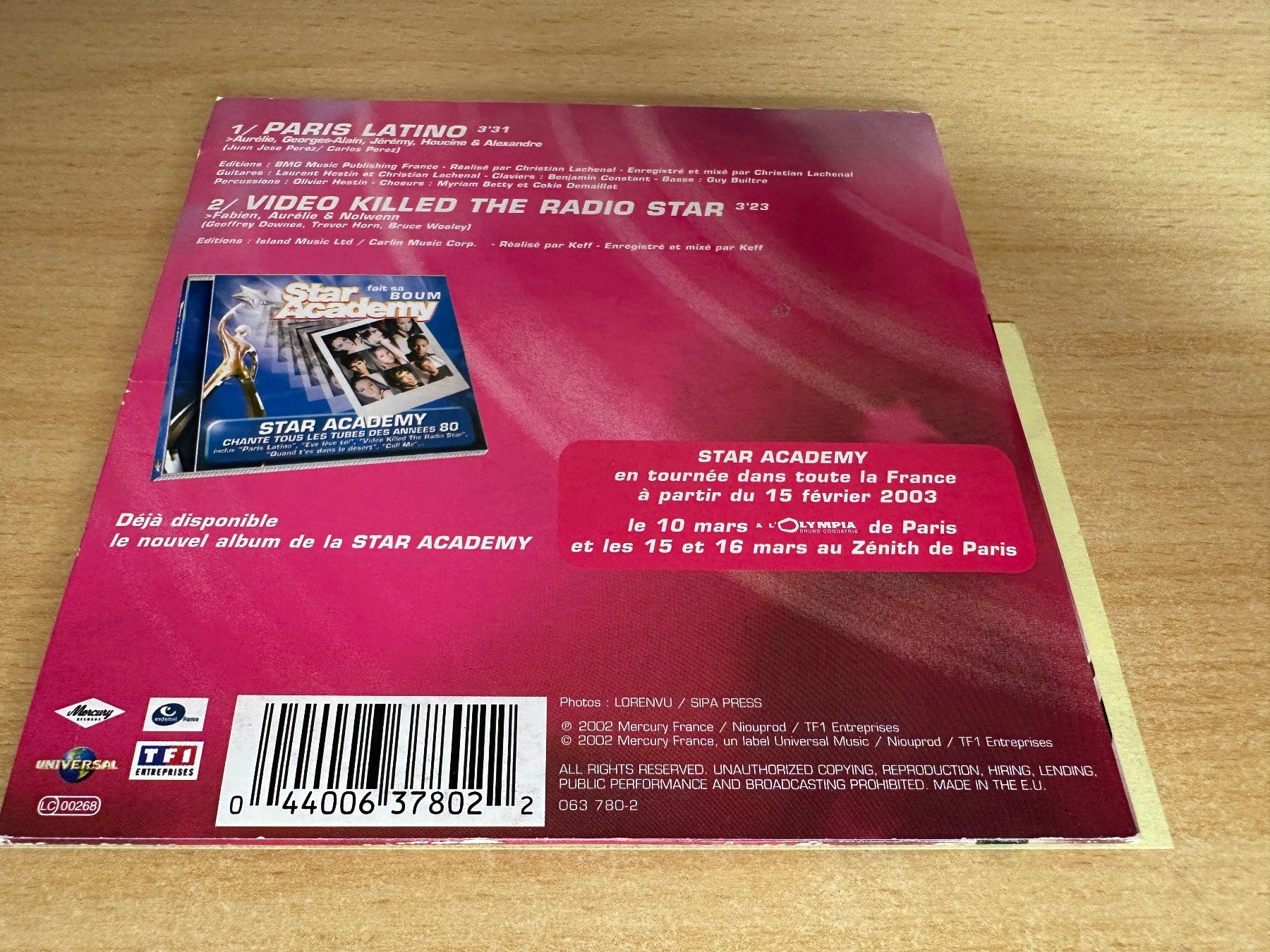 CD: Star Academy – Paris Latino - Single CD – Usato da Rikon im Tösstal venduto da Alpenmutz 1