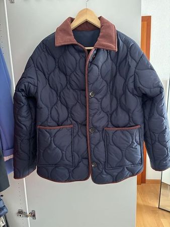 Steppjacke Übergangsjacke mit Cord Navyblau!