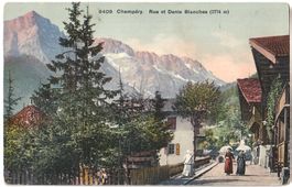 CHAMPÉRY: rue du village animée ~1910