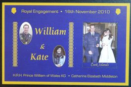 Cook Island Kat. Block 224 ** 2011 Kate und William