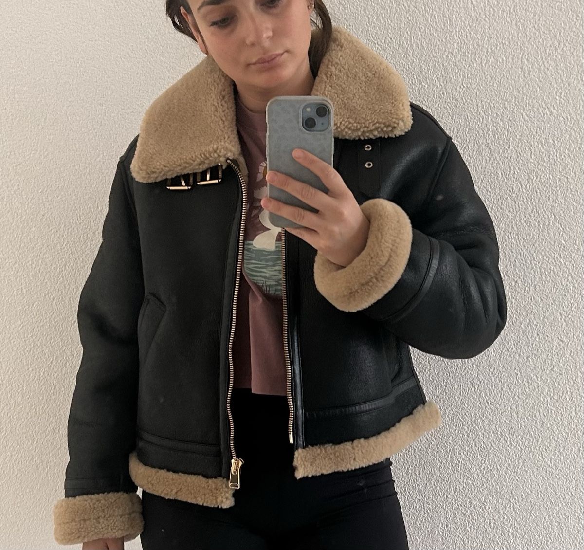 Giacche: Schwarze Shearling Jacke, Echtleder/Lammfell - Gr. 38 – Nuovo (secondo la descrizione) da Andwil SG venduto da nin_y2zm 7