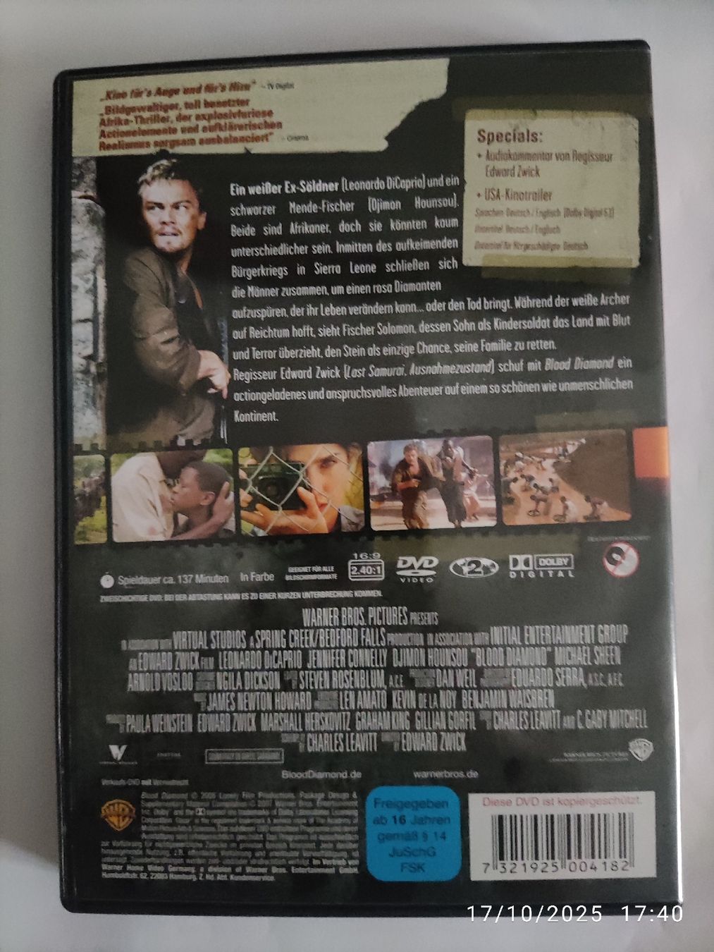 Tutti i DVDs: Blood Diamond – Usato da Basel venduto da Alacant 1