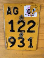 Mofa Nr. AG Schild