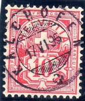 TOP VOLLSTEMPEL KALCHOFEN AUF ZIFFERMARKE 1896 - AB175