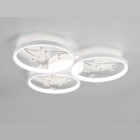 LED Deckenleuchte, Glasdekor, 62 cm Ø