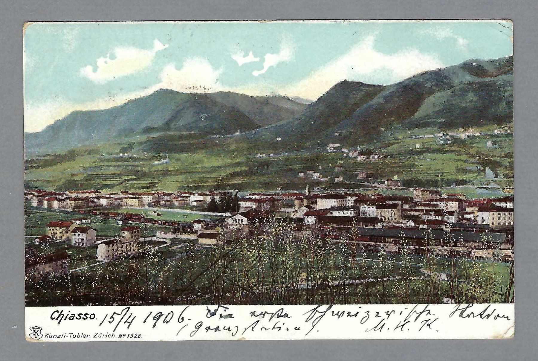 Cartoline postali: 1906, CHIASSO, STAZIONE, CROMOLITO – Usato da Pura venduto da ulisse1957