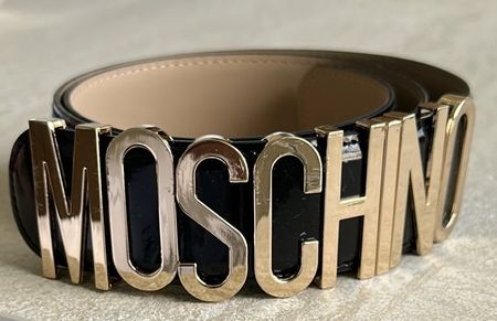 Original Moschino Gürtel schwarz/gold L100cm