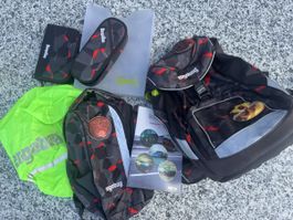 ergobag Rucksack Set mit Etuis und Regenschutz guter Zustand