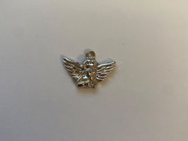 Pendentif ange argenté - gardien protecteur