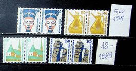 ALLEMAGNE BERLIN 4 PAIRES DE TIMBRES NEUFS 1989** / T705