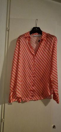 Chemise rayée rose/rouge, Taille 40, État impeccable!