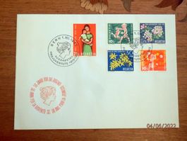 Satzbrief, PJ, FDC, ZNr. J193 bis J197, Kat. SBK  CHF 17.00