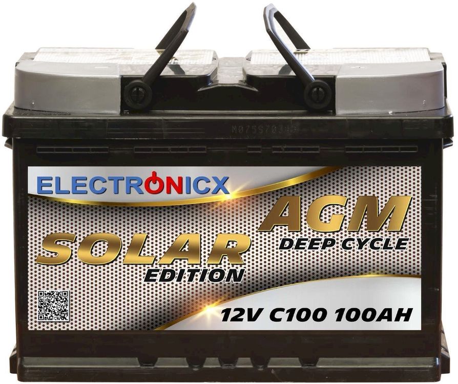 Electronicx Solar Batterie AGM 100AH 12V