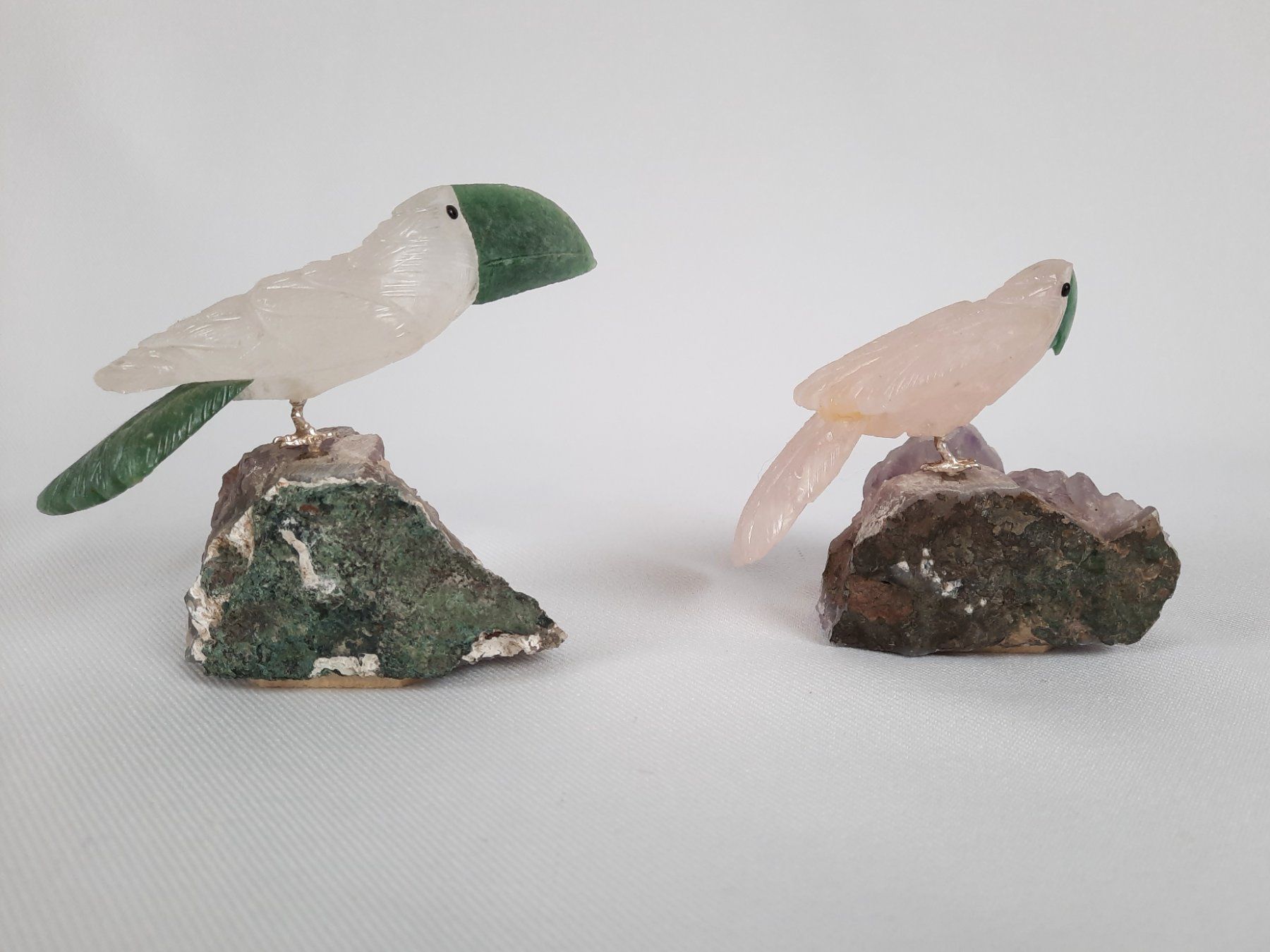 Pierres précieuses: 2 Amethyst mit Vogel – D'occasion à Beinwil am See par Restwert_Beinwil 1