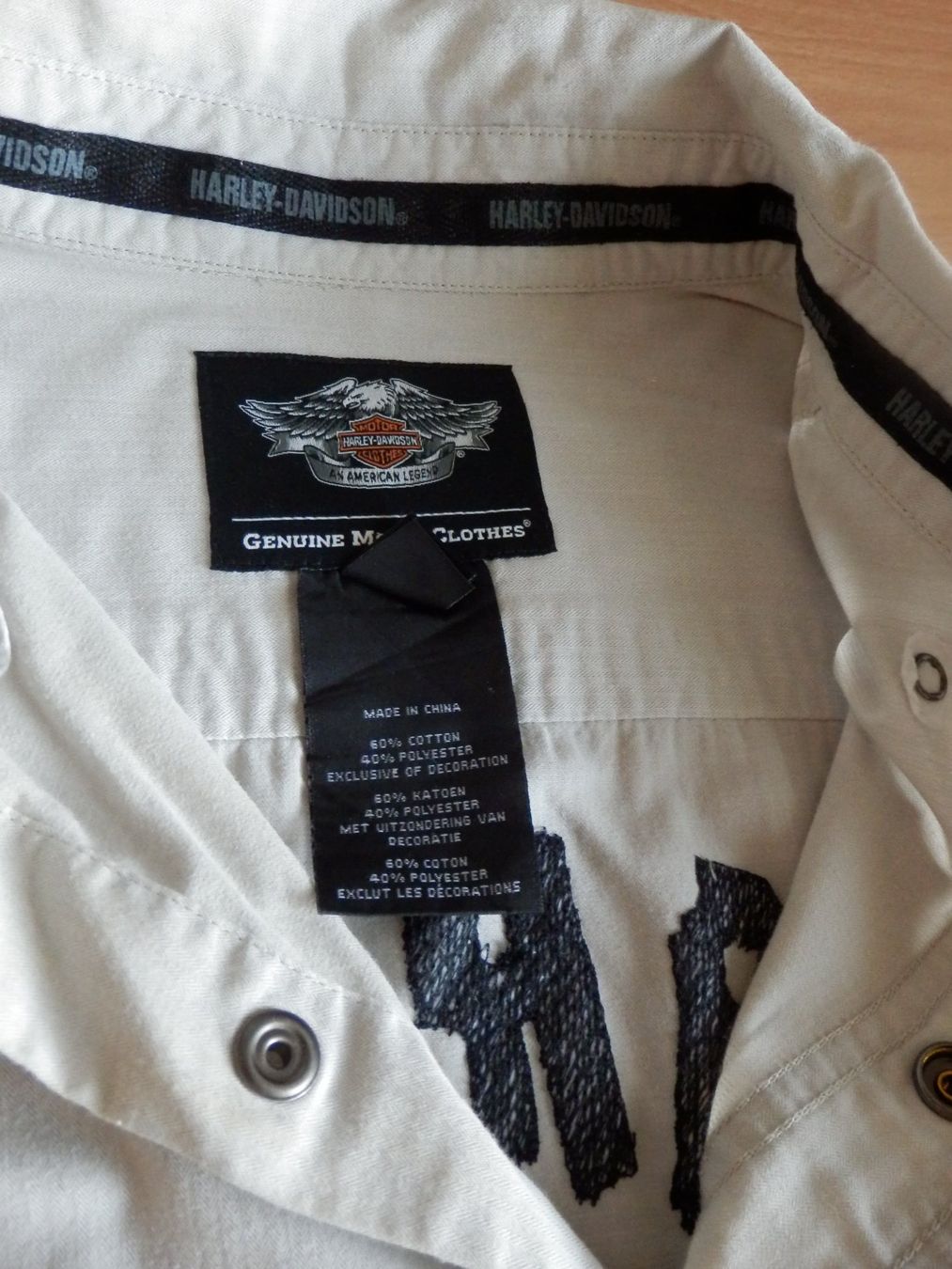Harley-Davidson Camicie: HARLEY - DAVIDSON...Hemd kurzarm...Grösse L...beige.... – Usato da Emmenbrücke venduto da Schubi1 1