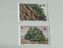 Briefmarken Jugoslawien 1987/97, Bäume und Käfer, Top!