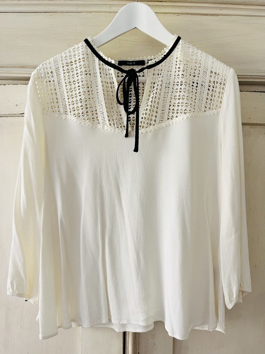 Camicette: OUI SET Bluse Top mit Spitze, Gr. 36 – Usato da Küsnacht ZH venduto da madrilena77