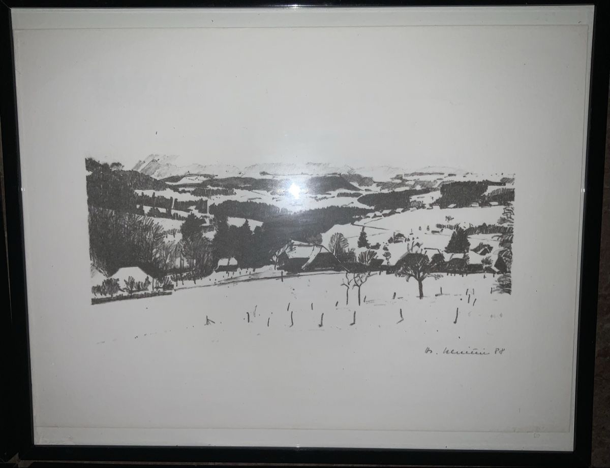 Grafica & Litografie: Original Grafiken von Hans Scheitlin, Winterlandschaften – Usato da Zollikon venduto da Moira55 2