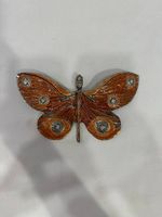 Vintage Gürtelschnalle in Schmetterlingsform emailliert