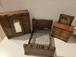 Antikes Puppenmöbel Holz RAR ca.1920 für grosse Puppe