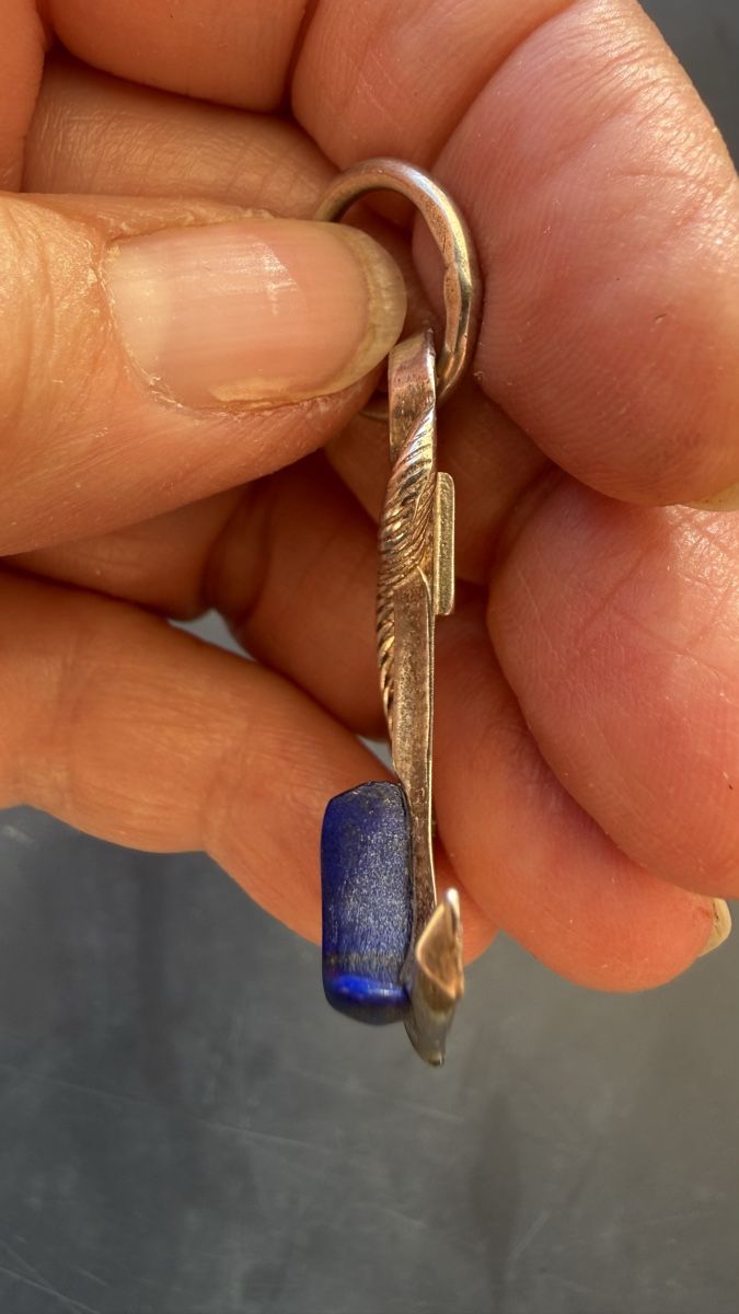 Ciondoli: Anker: Silberanhänger mit Lapis Lazuli  – Nuovo e nell'imballaggio originale da Ebikon venduto da Leonidas2 2