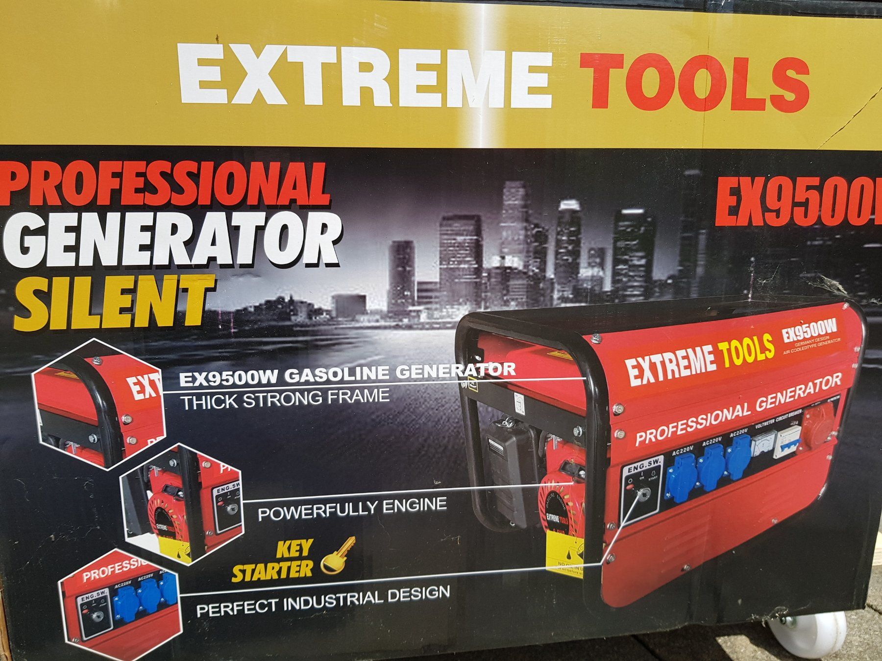 Générateurs de courant: Génératrice 230 V - 400 V - 9500W – Neuf avec emballage d'origine à Renan BE par  1