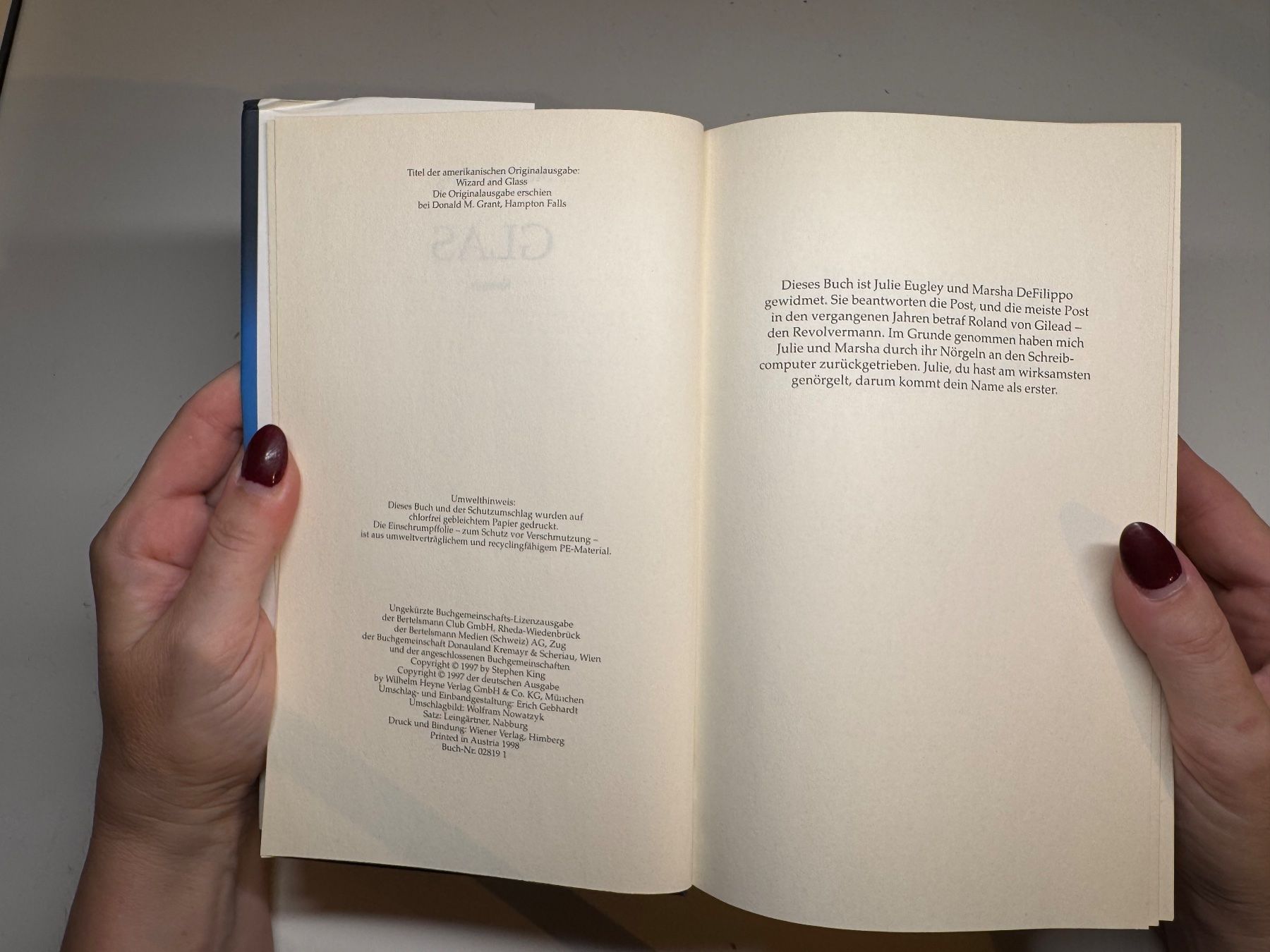 Libri: ROMAN: Stephen King, Glas – Usato da Grosswangen venduto da Deutsche_Romane 3