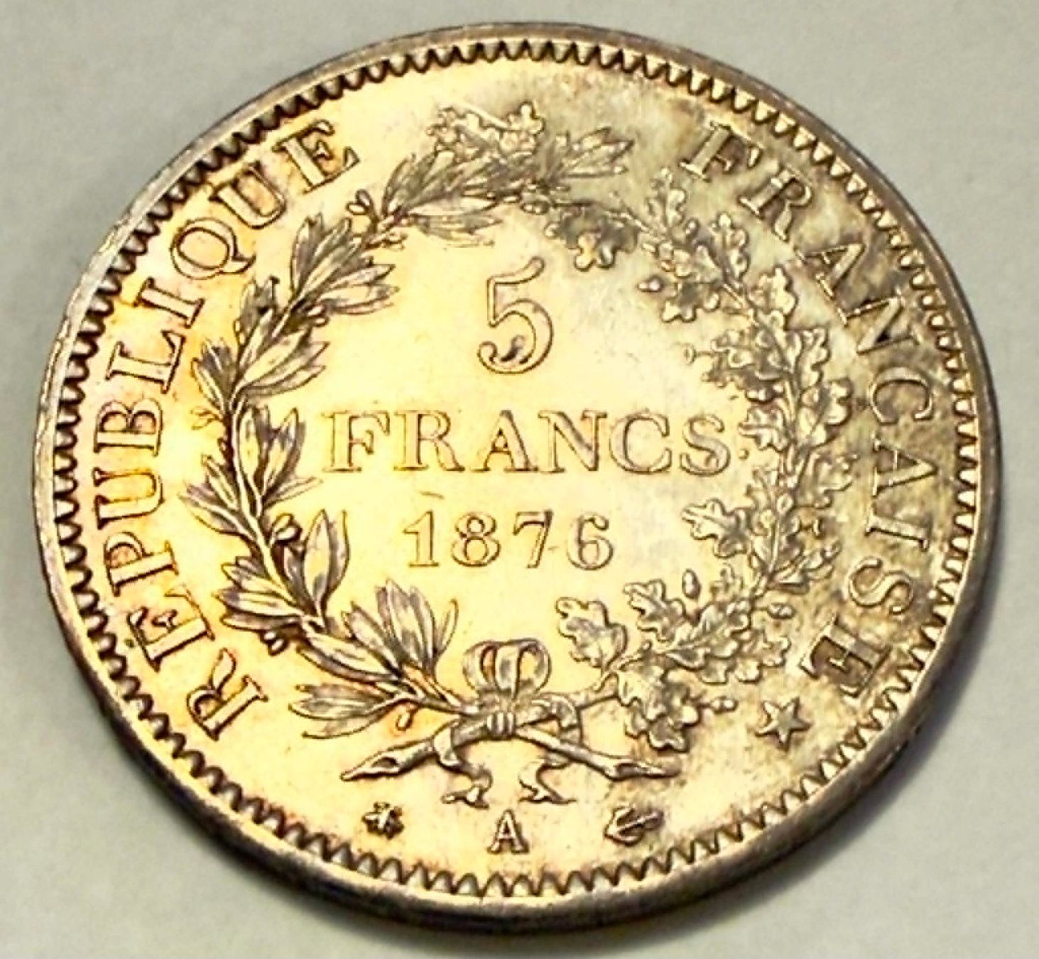 Tutti le monete: France 5 Francs 1876 VZ – Nuovo (secondo la descrizione) da Zürich venduto da Tasmiyah 3