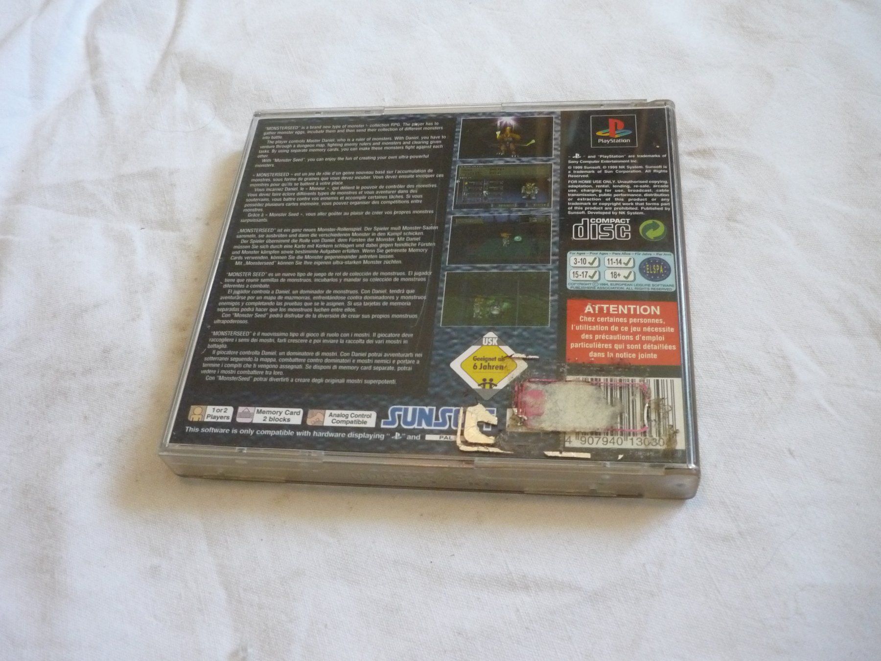 Sony Spiele: Videospiel - PS1 Playstation - Monsterseed – Gebraucht aus Beringen von zzRegal 2