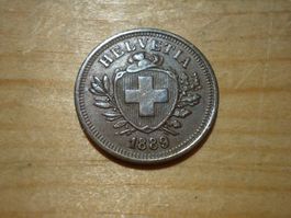 (H3) 1 Rappen 1889 UNZ-