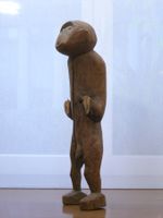 Grosse alte afrikanische Affenskulptur Elfenbeinküste 44 cm