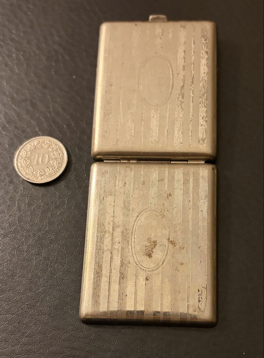 Accendini: Vintage Streichholz-Etui versilbert ca. 1920 – Usato da Binningen venduto da Cchatz 3